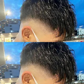 ショート パーマ メンズ メンズヘア特化 崎田 成人のヘアスタイル