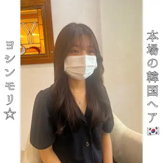 ロング 本場の韓国ヘア 🇰🇷チ・ヨンジュのヘアスタイル