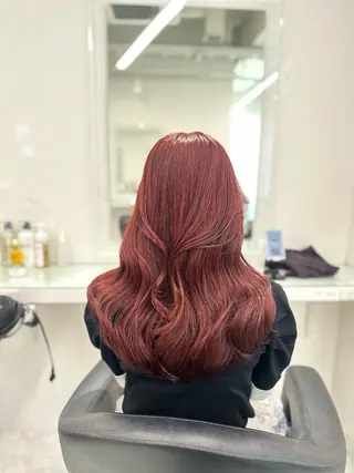ロング カラー トレンド暖色ヘア🍒 miu🍒のヘアスタイル