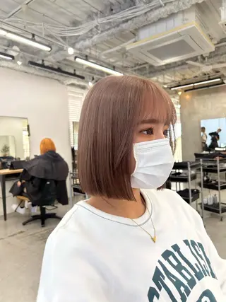 ショート カラー 韓国/ハイトーン/ ボブ🎀MIKU🎀のヘアスタイル