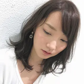 ミディアム カラー ウエモト　タク ショート/レイヤーのヘアスタイル