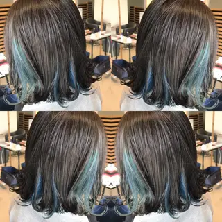 ミディアム カラー 大久保 隆蔵のヘアスタイル