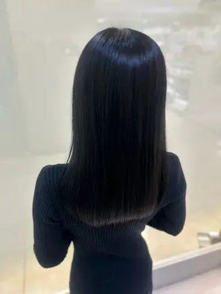 セミロング カラー 艶質改善/縮毛矯正 ササキナツミのヘアスタイル