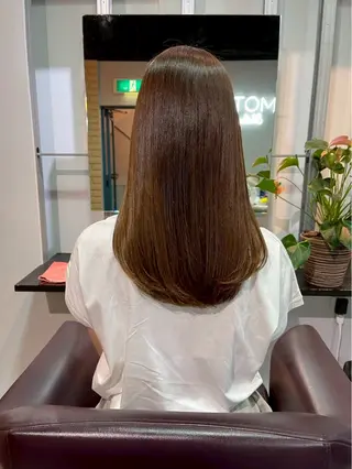 ロング カラー パーマ ヘアアレンジ 栄💗レイヤーカット ｜韓国風｜haruのヘアスタイル