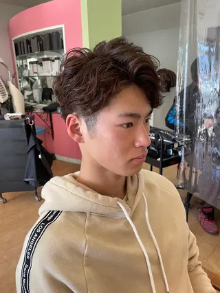 ショート パーマ メンズ 髪質改善 山本翔大🍋のヘアスタイル