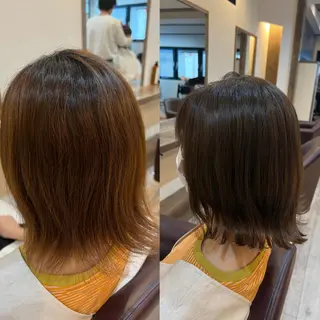 ミディアム 工藤 梨花のヘアスタイル