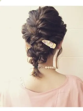 ロング カラー ヘアアレンジ 🌟髪質改善ケアカラ ー美髪縮毛矯正y🌟のヘアスタイル