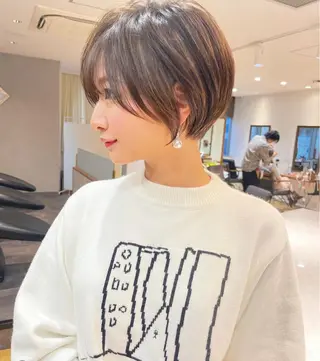 ショート rina／ベージュ ワンホン/韓国ヘアのヘアスタイル