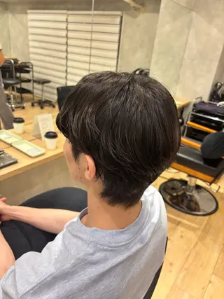 パーマ メンズ 🎀Maho🎀ボブ × 髪質改善のヘアスタイル