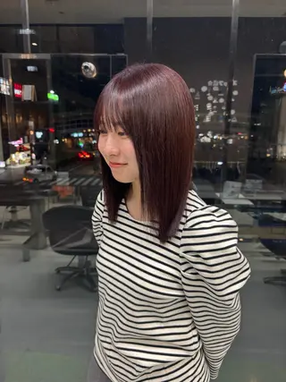 ミディアム 西宮/トレンドカラー /美馬本紅亜のヘアスタイル