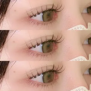 マツエク・マツパ 肌に馴染むハイトーン /ミルクティーカラーのヘアスタイル