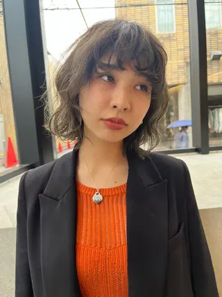 ミディアム お悩み解決パーマ hana🩰のヘアスタイル