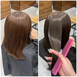 セミロング カラー いろあそび所属・12月限定🉐カット モデル募集🉐のヘアスタイル