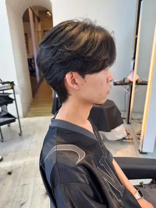 ショート メンズ パーマ 谷口 莉々葵のヘアスタイル