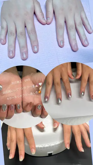 メンズ ネイル 爪ケア/深爪 自爪育成 🐰えむのネイルデザイン