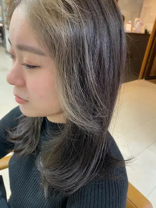 セミロング カラー 🕶️佐藤 海李🐏のヘアスタイル