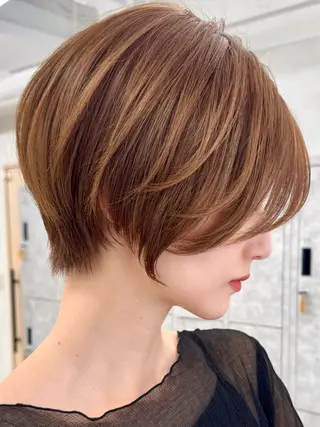 ショート ショート/ボブ/ 白髪ぼかし/しんやのヘアスタイル