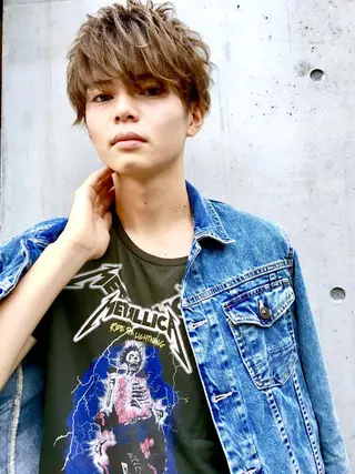 ショート カラー パーマ メンズ ✨髪質改善縮毛矯正✨ 宇田川修平のエステ・リラクイメージ