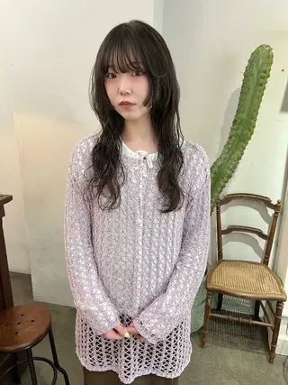 ロング パーマ 千葉 郁也のヘアスタイル