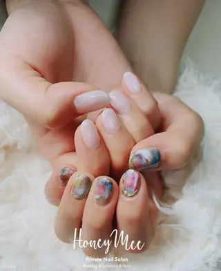 ミディアム honey meeのネイルデザイン