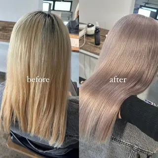 セミロング カラー 💫miyu💫デザ インカラー/アレンジのヘアスタイル