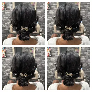 セミロング ヘアアレンジ 🎀推し活ヘアー🎀 Yuuna🐰💖のヘアスタイル