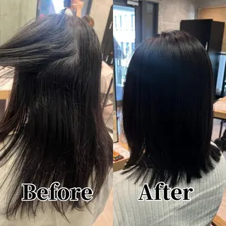 ミディアム 韓国　縮毛矯正 髪質改善　木村のヘアスタイル