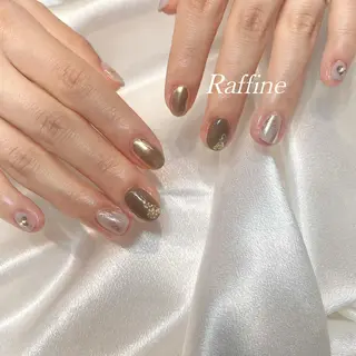 ネイル RAFFINE 月🦋🩵のネイルデザイン