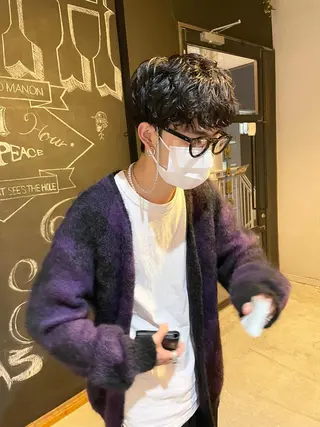 ショート パーマ メンズ メンズヘア/レイヤー /ボブ山内春輝のヘアスタイル