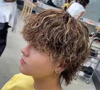 セミロング パーマ ヘアアレンジ メンズ fifth Tokyo所属・fifth 石川 凪のヘアスタイル