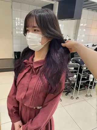 ロング カラー ヘアアレンジ デザインカラー/ ハイトーン/ケイジのヘアスタイル