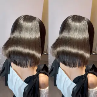 ショート 莉乃/縮毛矯正/髪質 改善/艶カラーのヘアスタイル