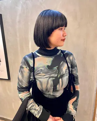 ミディアム カラー パーマ ヘアアレンジ メンズ キッズ ネイル マツエク・マツパ アイブロウ tatsumi/ボブ ウルフ/レイヤーのヘアスタイル