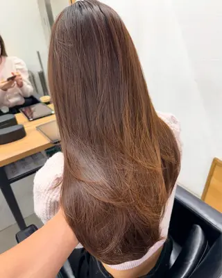 ロング カラー ブリーチダブルカラー ハイライト/山本喜熙のヘアスタイル