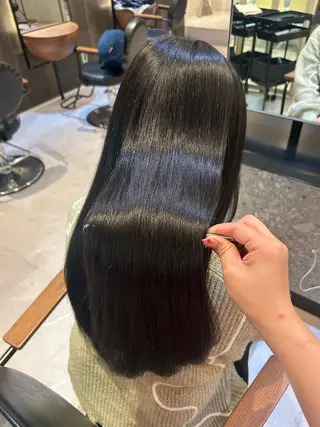 ロング ヘアアレンジ 縮毛矯正/カット/ 韓国ヘア/蛯原🍤のヘアスタイル