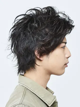 ミディアム パーマ メンズ Wiz木更津店所属・千脇 望美のヘアスタイル