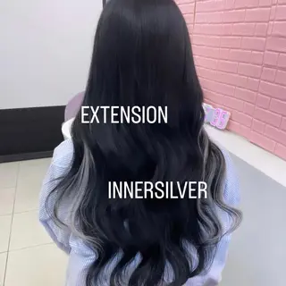 ロング カラー エクステ🩵ブリーチ 韓国ヘア🩵KAEのヘアスタイル