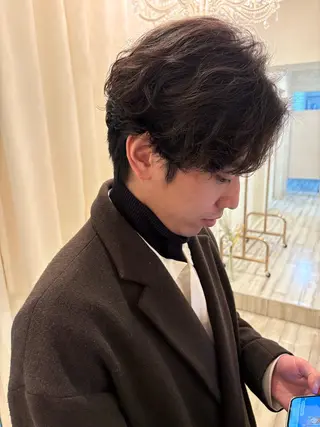 ショート パーマ メンズ 透明感/韓国風 HIRARIのマツエク・マツパデザイン