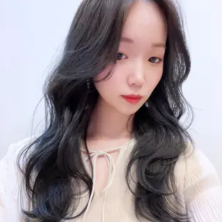 セミロング カラー 韓国×髪質改善💊 似合わせ/武田涼のヘアスタイル