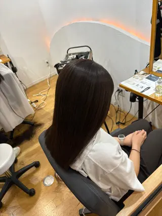 セミロング 西元 群/艶髪/髪質改善のヘアスタイル