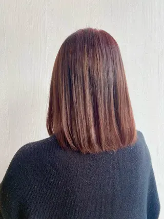 ミディアム カラー 佐藤 森夏のヘアスタイル