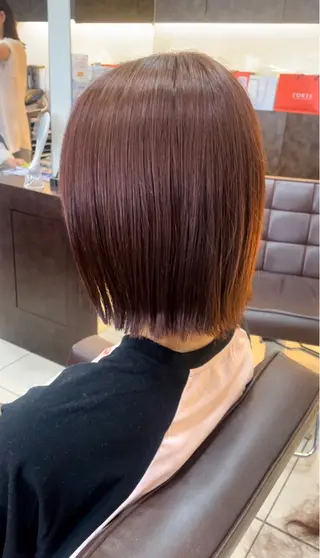 セミロング カラー 🤎韓国ヘア ベージュ まゆか🤎のヘアスタイル