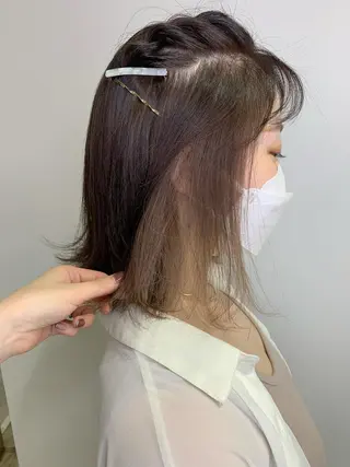ミディアム カラー ヘアアレンジ 近藤千翔🩵 髪質改善Periodのエステ・リラクイメージ