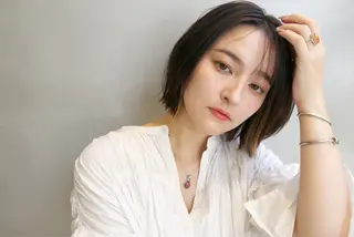 ミディアム カラー 入江 直生のヘアスタイル