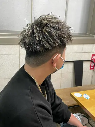 カラー パーマ メンズ Le'a所属・渋谷/フェード/ 國分 翔のヘアスタイル