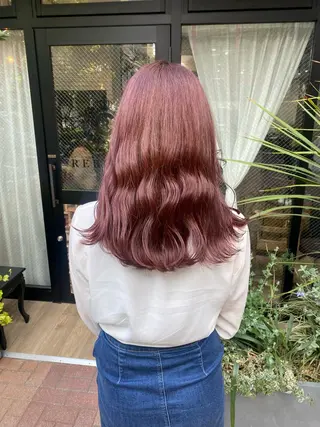 ロング カラー ヘアアレンジ あおい 🍒暖色カラーのヘアスタイル