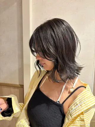 セミロング レイヤー/ベージュ/ Yurika🐝🌹のヘアスタイル