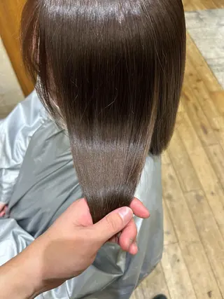 ミディアム カラー パーマ 新宿✨顔周りカット 韓国ヘア/坂本亜裟海のヘアスタイル