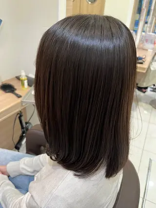 セミロング カラー 🇰🇷韓国レイヤー 艶カラー／田川佑紀のヘアスタイル