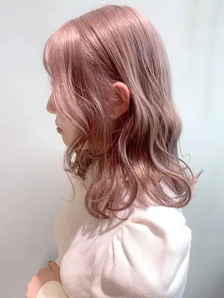 ミディアム カラー パーマ ヘアアレンジ ITbyALBUM 中野店のヘアスタイル